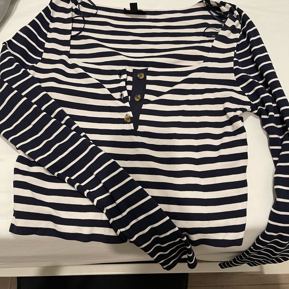 Topshop square striped top
